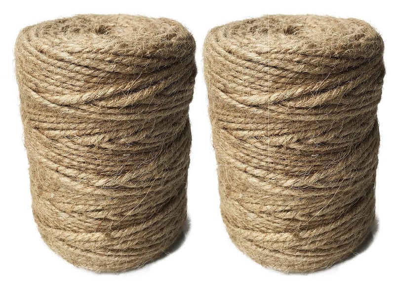 ILIKEEC Jute Twine 3mm Thick 656 Feet Best Arts Crafts Twine Industrial Packing Materials Durable String for Gardening Applications -200m - Image 1